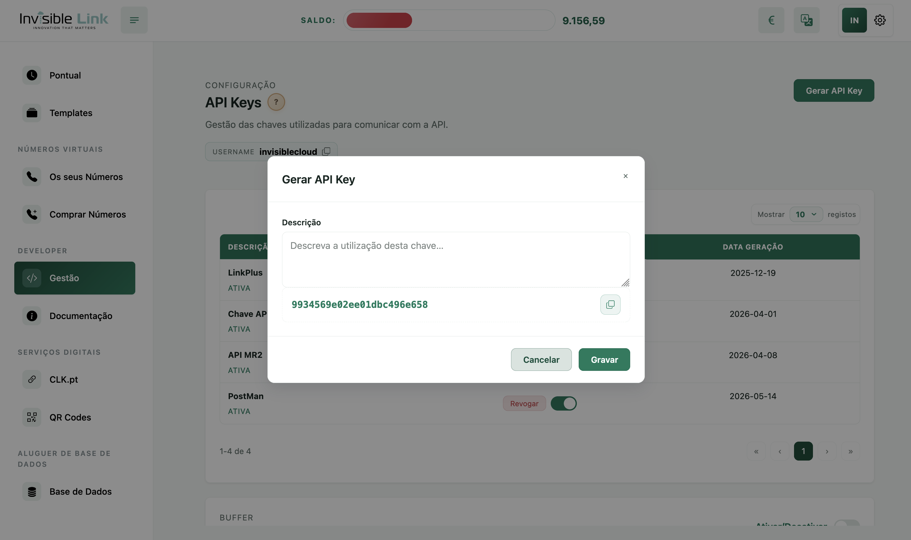 Pré-visualização do serviço API